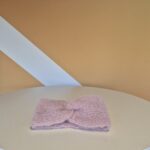 Knitted winter ear band (pink)