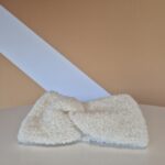 Knitted winter ear band (white)