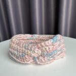Pink woolen ear band #1
