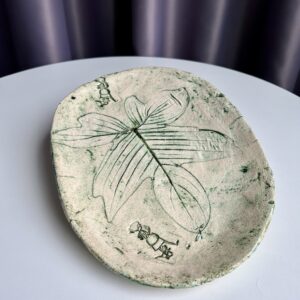 Handmade clay  plate (27x20)