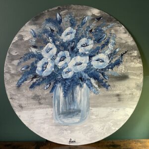 Acrylic painting Out of the blue (45cm)