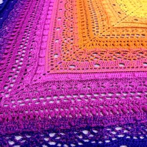 Handmade crochet shawl